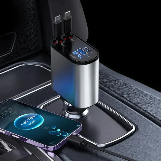 FAST-CHARGING RETRACTABLE CAR CHARGER
